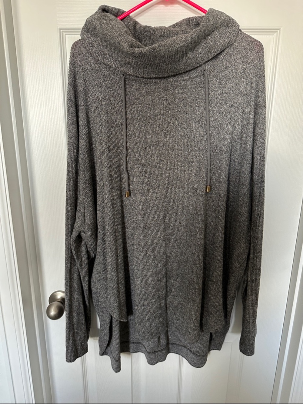 Ava & Viv Gray Cowl Neck Pullover Sweater